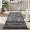 the carpet Calgary - tappeto per interni robusto e facile da pulire, ideale per soggiorno, cucina o sala da pranzo, adatto anche per esterni - Antracite-Diamante, 80 x 150 cm