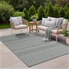 the carpet Calgary - tappeto per interni robusto e facile da pulire, ideale per soggiorno, cucina o sala da pranzo, adatto anche per esterni - resistente alle intemperie - Grigio-uni, 80 x 150 cm