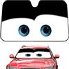 AOBUJDUB Parasole per Auto, Motivo Occhi Dei Cartoni Animati, Protettore Contro I Raggi UV Visiera Parabrezza(B)