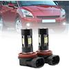 NSLUMO Lampadine Fendinebbia, Lampadina Led H8 H11 per Peugeot 206+ 207 301 307 308 5008 4007 H11 Fendinebbia LED 2x Xenon Bianco Canbus Lampadine Fendinebbia H8 Lampadina LED Fendinebbia