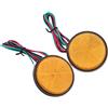 HEHEMM Blocchi Fari Posteriori, HEHEMM Fanali Posteriori Rimorchio Led Fanale Rotondo Retronebbia LED Fendinebbia Led Luce Freno a Led Rotonda Luce Segnaletica per Camion Moto Auto 2 PCS (ambra)