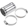 X AUTOHAUX OD 51 mm Lunghezza 76 mm Tubo in lega di alluminio Intercooler Tubo dritto di aspirazione dell'aria con 2 morsetti tono argento per auto