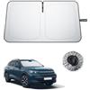 BIBIBO Compatibile con VW Tiguan MK3 2024 2025 2026 protezione solare, protezione dai raggi UV, parabrezza anteriore, parasole auto, tessuto antipiega, interno parasole, parabrezza Tiguan 3 accessori