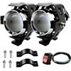 Wjwftcmk Faro Anteriore PER Benelli PER TRK502 X PER TRK 502X 2021 PER TRK 502 Faro Anteriore Per Moto Fendinebbia Anteriore U5 12V LED Lente Faretti Proiettore Luce Moto Anteriore Faro(U5-2PCS)