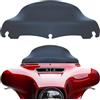 JMTBNO Parabrezza ondulato da 22,9 cm per motocicletta, compatibile con Harley Davidson Touring Street Glide Electra Glide Ultra Limited Tri Glide FLHT FLHX FLHXS FLHTK 2014-2023