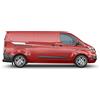 Auto-Dress Set di strisce laterali per Ford Transit Custom - motivo: Top Clean (210 Black Gloss, interasse lungo)