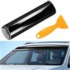 HIAHXC Striscia parasole per parabrezza auto, 140 x 20 cm, strisce parasole per parabrezza auto, furgoni, strisce autoadesive per finestrini anteriori, antiriflesso, in PVC, per protezione UV (lucido)