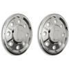 Hansen Styling Parts 2 copricerchi da 19,5 Pollici, Dritti, in Acciaio Inox, con Fissaggio ad Anello, ASSE Posteriore, universali, Adatti per Cerchioni in Acciaio