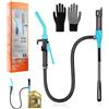 LIAVOP Pompa a benzina elettrica a batteria,Pompa di Trasferimento Portatile,Pompa di Trasferimento del Carburante,con Ugello di Controllo di Flusso,tanica, pompa di aspirazione automatica per benzina(blu)