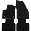 J&J AUTOMOTIVE Tappetini in Tessuto per Opel Meriva B 2010-2017, Set da 4 Pezzi Anteriori e Posteriori, di Velluto su Misura, Antiscivolo, Colore Nero