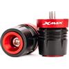ZESIDIMO per XMAX300 X-MAX 300 2017-2022 2023 2024 Manopole Manubrio Moto Tappi Terminali Tappi Slider Accessori xmax X max300 (Rosso)