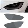 Generico Pellicola protettiva per fari auto Per Tesla Per Model X 2016-2024 Pellicola protettiva per fari auto, adesivo in TPU trasparente, nero fumo