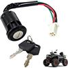 WaxYxaW 12 V moto 4 fili interruttore chiave di accensione, scooter serratura di accensione, compatibile con veicoli 50 cc-250 cc, ATV, quad, Dirt Bikes, scooter elettrici. Facile installazione e sicurezza