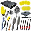 AdrreyuFny Kit Pulizia Auto, 21 Pcs Kit Lavaggio Auto per Interni ed Esterni Kit Prodotti Pulizia Auto con Spazzole Pulizia Auto, Panno in Microfibra, Spugne per Lucidatura ecc