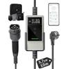 dé Carichino Auto Elettrica APP 3,7kW 10m 6-16A, Caricatore Auto Elettrica Portatile Tipo 2 Schuko con LCD, Cavo Ricarica Auto Elettrica, Colonnina Ricarica per Model 3/Y, e-208, altri EV/PHEV, Bianco