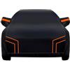 FUKKA Telo copriauto per bmw M4 Coupe F82 2014-2020,Copriauto antivento antipioggia e antineve（black orange）