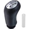 PPXBFD Pomello Leva Cambio per Dacia per Dokker per Duster per Logan II Pomello Cambio 5 Marce Pomello Cambio Ghetta(Silver Black Font)