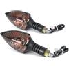 SHYYBD Luci Di Segnalazione Lampadina Per Freccia Moto Per 690 990 Duke SMC SMT LC4 Supermoto 2008-2010 Adventure Super Indicatore Luminoso Da 210 Mm(Fumo)