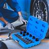 GYMAX Set di Chiavi d Bussola per Freni a Impatto da 16 Pezzi, Kit di Attrezzi per la Regolazione dei Freni da 1,3 cm con Borsa da Trasporto, Compatibile con Benz/BMW/VW/Porsche (Blu)