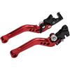 Mosklo Moto Leve Freno Leva Freno Universale In Alluminio Per Moto E Scooter, Disco Anteriore, Tamburo Posteriore, Doppio Disco, Leva Frizione Regolabile Moto Leve Freno Leva Frizione(Red)