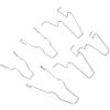 KIMISS Clip a Molla di Ritegno della Lampadina, 5ZHSFULLKIT 6PCS Faro Anteriore in Acciaio Faro Anabbagliante Lampada Frontale Morsetto a Molla di Ritegno della Lampadina per H1/H3/H4/H7