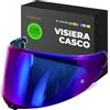Everalo Visiera Compatibile con Agv K6 - K6s (Iridium Cromo)