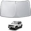 LUWU [Aggiornato] Parasole Auto per Jeep Renegade BU 2015-2025 2026 Protezione Parabrezza Anteriore Pieghevole Riflettente UV e Calore Copertura Interna con Copri-Volante Accessori Renegade BU