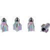 HEROFFIX 4 Pz Tappi Valvola Pneumatici Decorativi Stile Razzo 27mm Coperture Antipolvere per Valvola Pneumatici per la Maggior Parte di Auto e Camion Colori Assortiti in Lega di Alluminio
