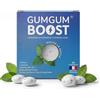 Gumgum Boost - Masticare Gum Energizzante Senza Zucchero con Vitamine B6 & B12 - Caffeina Naturale & L-Teanina - Energia, Concentrazione & Vigilanza - Gusto Menta Fresca - Integratore Vegano - 54