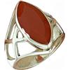 CELCIA JEWELRY Anello con pietra preziosa in corniola naturale 925 gioielli fatti a mano in argento sterling per donna Birthstone