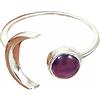 CELCIA JEWELRY Amethyst Natural Gemstone Ring, Genuine 925 Sterling Silver, Antique Moon Design Jewelry for Women, Adjustable Ring, Gypsy Ring, Boho Ring, Celtic Ring, Funky Ring, Outstanding Ring