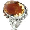 CELCIA JEWELRY Genuine Citrine Yellow Gemstone Oval Ring, Solid 925 Sterling Silver Statement Ring, Unique Wedding Gifts for Her, Best November Birthstone Ring (citrine, Size 10)