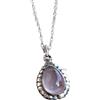 CELCIA JEWELRY Collana in argento sterling massiccio 925 per donna, pietra preziosa di pera rosa quarzo rosa genuino regalo unico artigianale di ottobre Birthstone