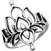 CELCIA JEWELRY Solid 925 Sterling Silver Double Lotus Ring, Flower Ring, Metaphysical Ring, Boho Ring, Unique Floral Ring, Mothers Day Ring, Bohemian Ring, Elegant Ring (US Ring size 10.5)