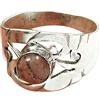 CELCIA JEWELRY Anello a fascia di rodocrosite genuino, anello di nozze in argento sterling, anello di proposta, anello di promessa, regali per coppie uniche, regali per la damigella d'onore