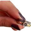 CELCIA JEWELRY Anello Spinner bicolore in acquamarina, per meditazione, delicato regalo per lei e lui (taglia USA 10)