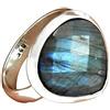 CELCIA JEWELRY Labradorite Blue Fire Gemstone Anello da donna, Anello solitario per la mamma, Regali delicati dell'amicizia, Anello quotidiano, Anello vintage per la festa della mamma da cocktail (Labradorite)