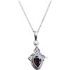 CELCIA JEWELRY Collana in argento sterling massiccio 925 per donna, pietra preziosa di pera sfaccettata con granato rosso genuino Regali unici fatti a mano di gennaio Birthstone per lei