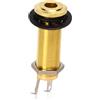 HERCHR Jack Stereo in Metallo per Chitarra, 1/4 6.35mm Ottone Mono Chitarra Cilindro Presa Jack Uscita Ingresso Cilindro con 3 Pin Stereo Chitarra Basso Uscita Jack Spina(d'oro)
