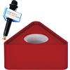 qiqule Microfono personalizzato Logo Live Equipment Box Cube Triangle Interview Box Karaoke mic Bandiere (triangolo rosso)