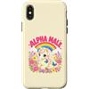 Rainbow Ego Co Custodia per iPhone X/XS Carino Divertente Unicorno Arcobaleno Alpha Meme Parodia Mas