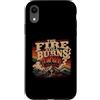Christian Revival Faith Fire Cross Custodia per iPhone XR Retro Mountain Cross Il fuoco brucia ancora