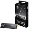 MSI SPATIUM M560 SSD 2TB - PCIe 5.0 NVMe M.2 Internal Solid State Drive, 10.300 MB/s Read, 8.700 MB/s Write, 3D NAND, Data Security Integrata, MSI Center, Garanzia 5 Anni (1200 TBW)