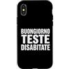 Umorismo italiano sarcasmo frasi diverte Custodia per iPhone X/XS Buongiorno Teste Disabitate Scrive Bold Umorismo English