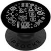 Genetics Minimal Designs Genetica e DNA - Scienze per scienziati e genetisti PopSockets PopGrip Adesivo