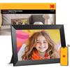 KODAK Cornice portafoto digitale Wi-Fi da 10,1 pollici, touch screen HD IPS, cornice elettronica con 32 GB di memoria, rotazione automatica delle immagini, condivisione di foto o video ovunque tramite