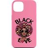 Storia nera Life Tee Co Custodia per iPhone 13 Capelli afro neri della regina dell'amore
