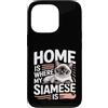 Siamese Cat Lover Owner Custodia per iPhone 13 Pro La casa è dove il mio siamese è un simpatico amante dei gatti