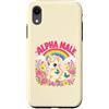 Rainbow Ego Co Custodia per iPhone XR Carino Divertente Unicorno Arcobaleno Alpha Meme Parodia Mas