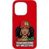 Cute Juneteenth Designs for Men Women Ki Custodia per iPhone 15 Pro Juneteenth Ricordando i miei antenati Donne nere Juneteenth